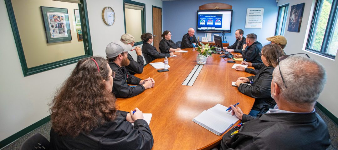 The Production Planning team at its weekly meeting.